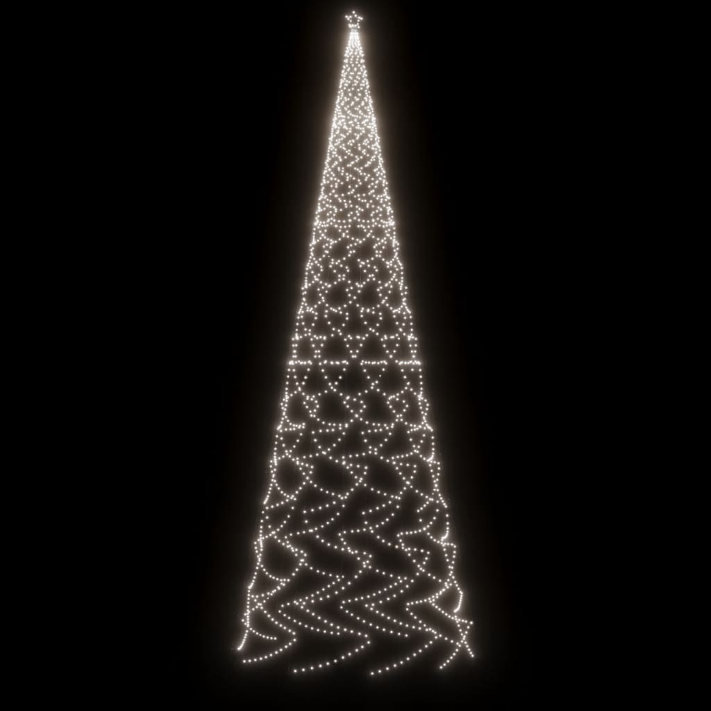 vidaXL Christmas Tree with Spike Cold White 3000 LEDs 800 cm