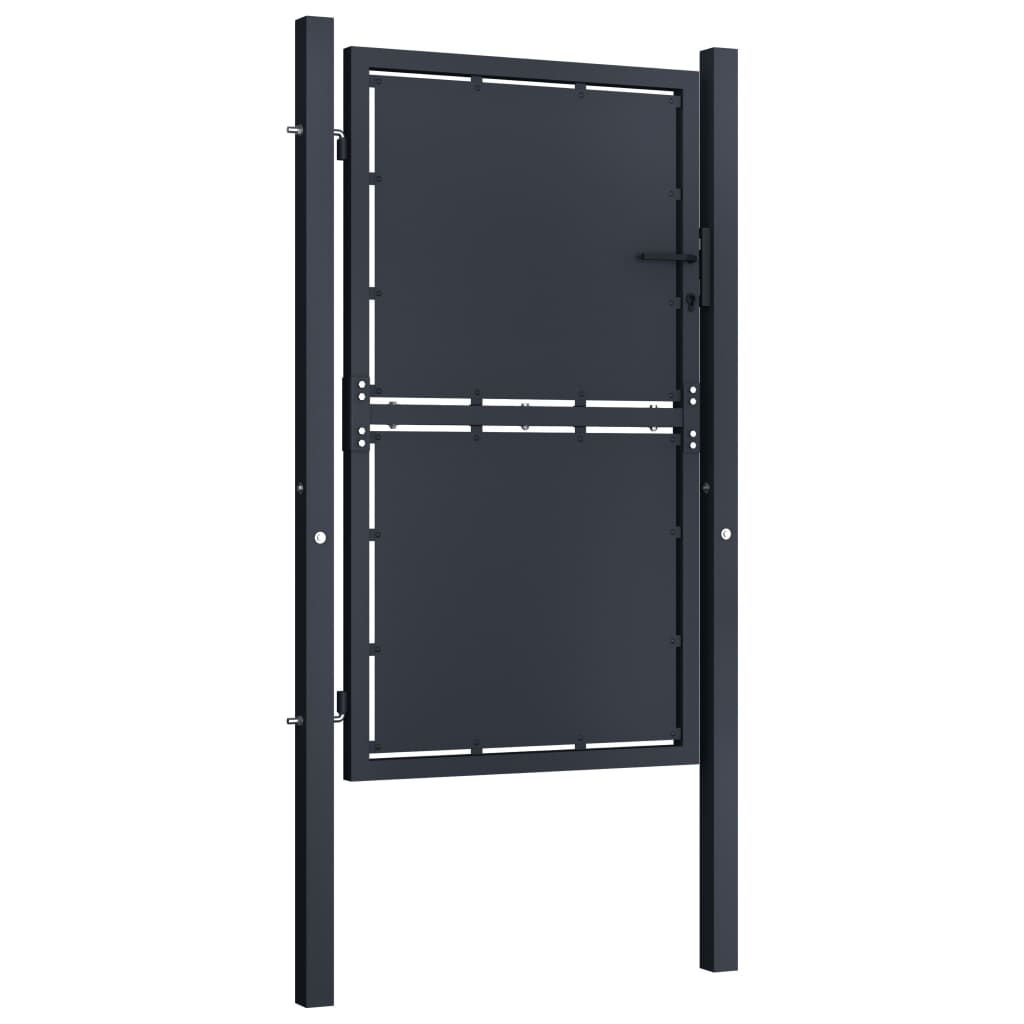 vidaXL Garden Gate Steel 100x125 cm Anthracite