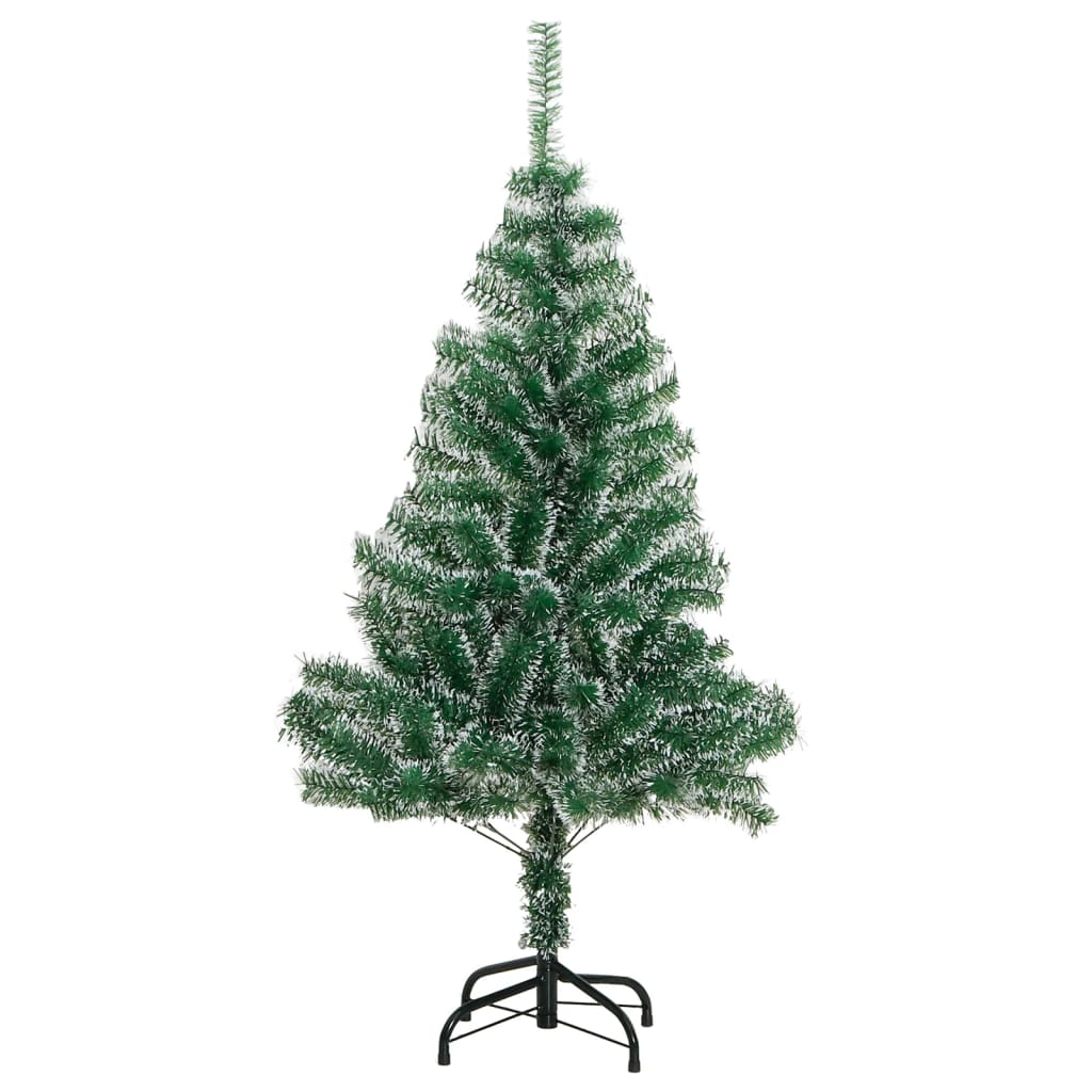 vidaXL Artificial Christmas Tree with Flocked Snow Green 120 cm