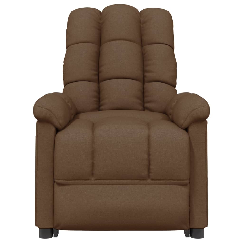 vidaXL Massage Recliner Brown Fabric