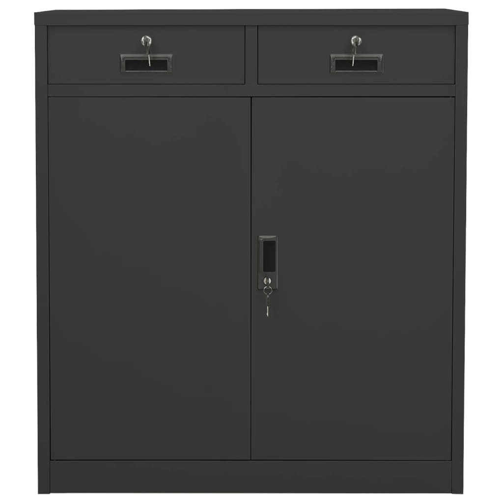 vidaXL Office Cabinet Anthracite 90x40x102 cm Steel