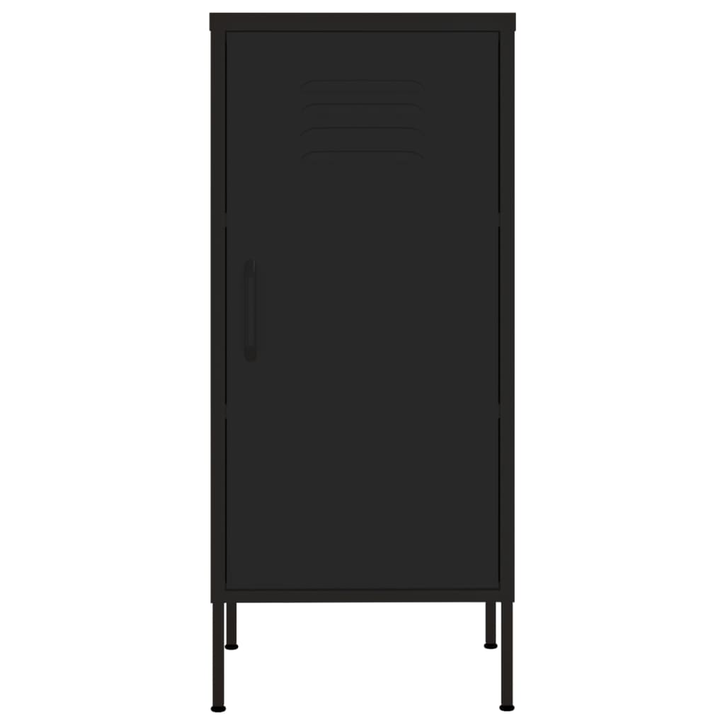 vidaXL Storage Cabinet Black 42.5x35x101.5 cm Steel