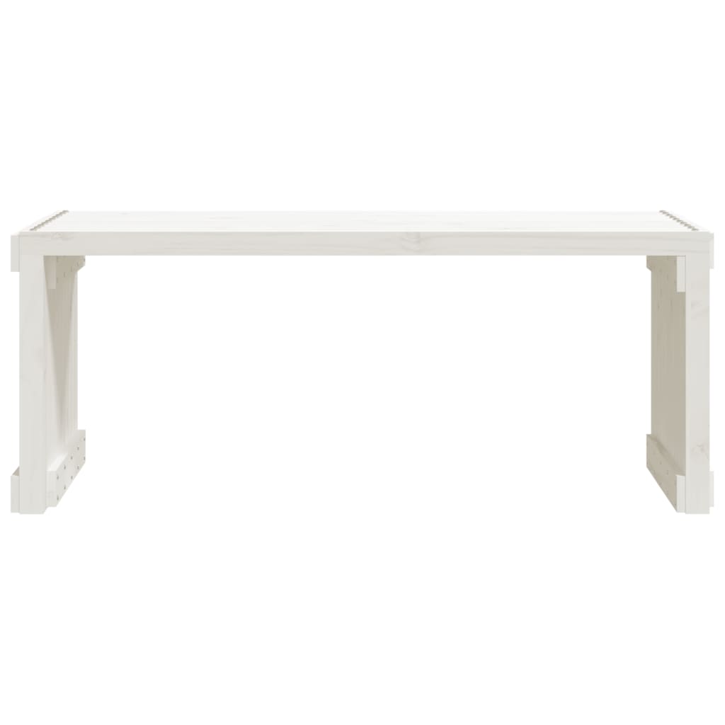 vidaXL Garden Bench Extendable White 212.5x40.5x45 cm Solid Wood Pine