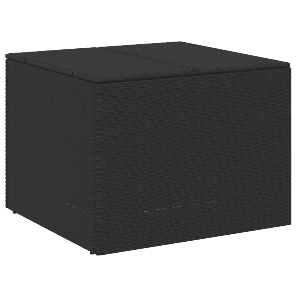 vidaXL Garden Storage Box Black 291L Poly Rattan