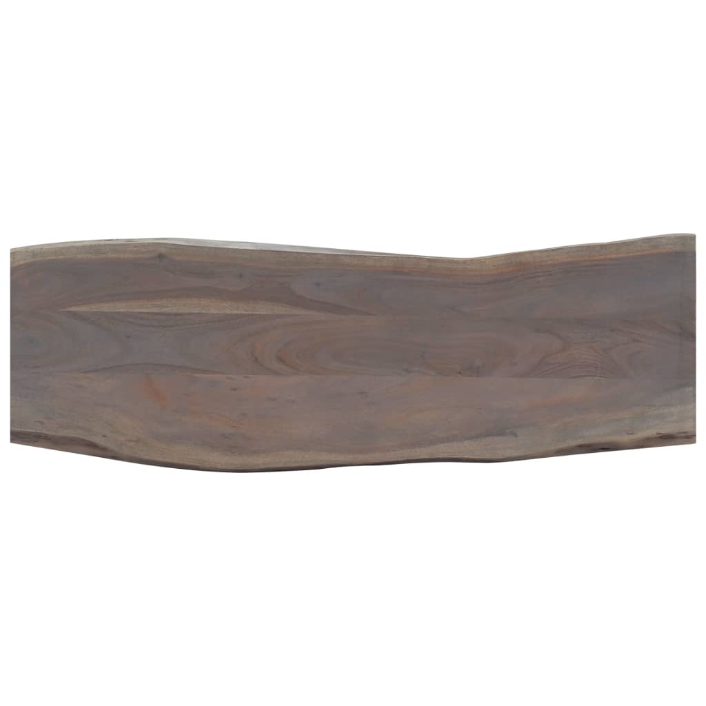 vidaXL Console Table Grey 115x35x76 cm Solid Aacia Wood and Iron