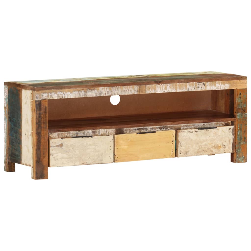 vidaXL TV Cabinet 110x30x40 cm Solid Reclaimed Wood