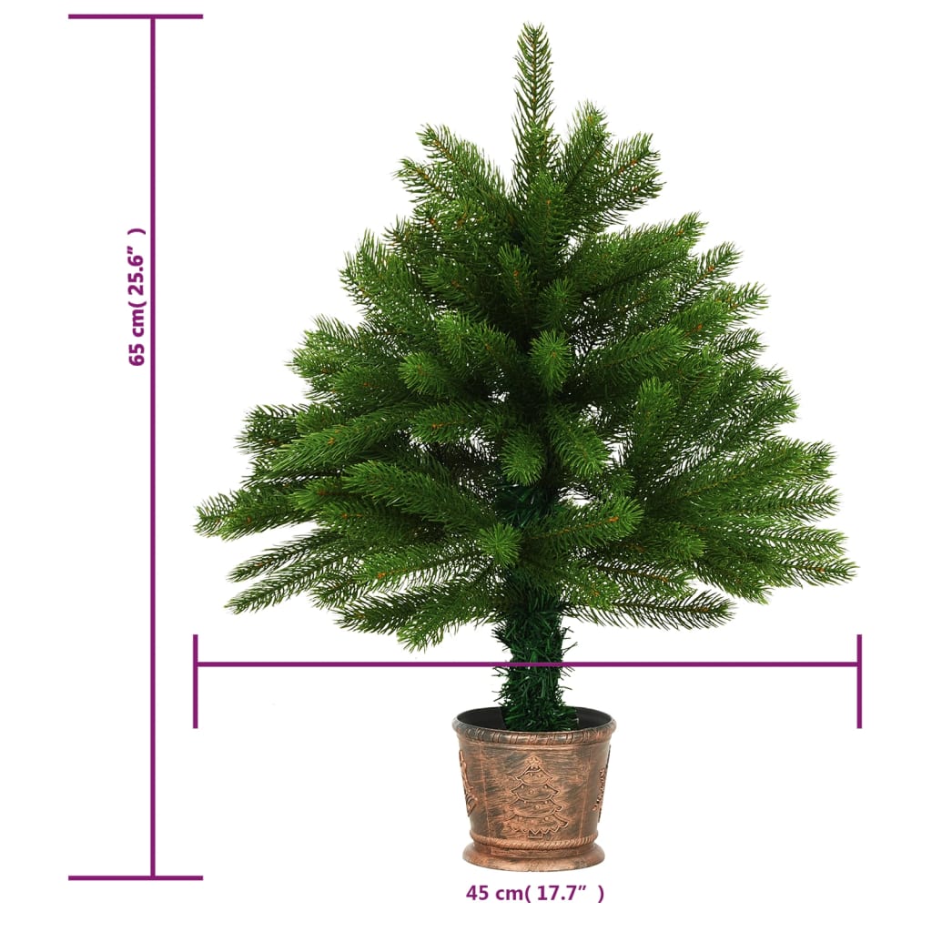 vidaXL Artificial Pre-lit Christmas Tree 65 cm Green