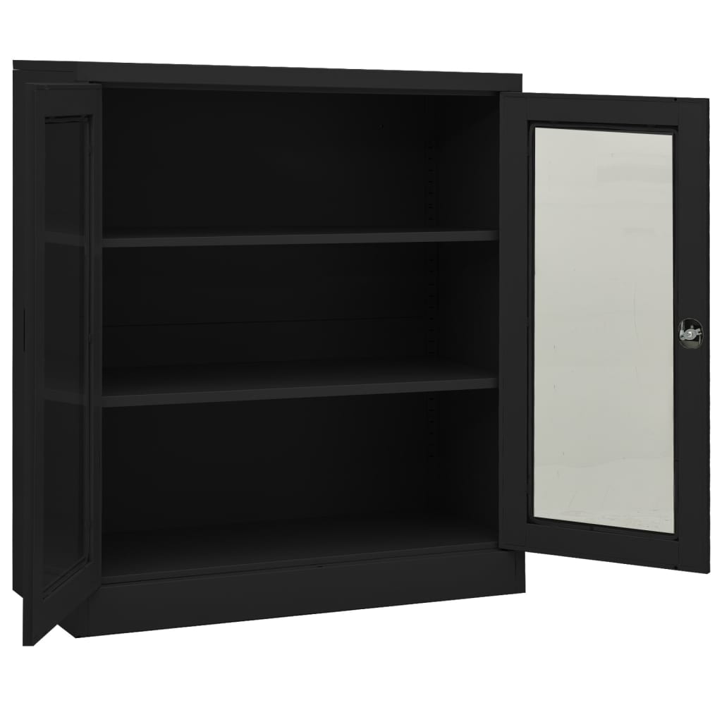 vidaXL Office Cabinet Anthracite 90x40x105 cm Steel