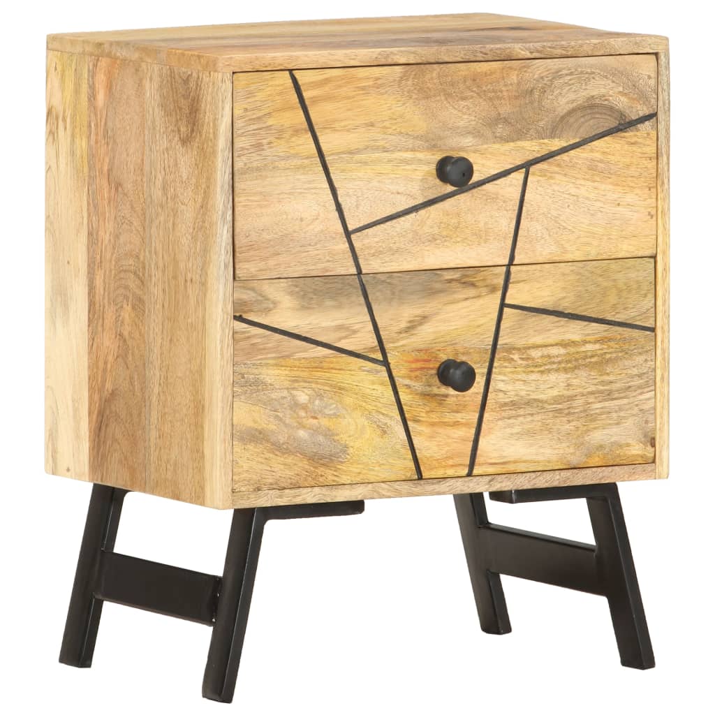 vidaXL Bedside Cabinet 40x30x50 cm Solid Mango Wood