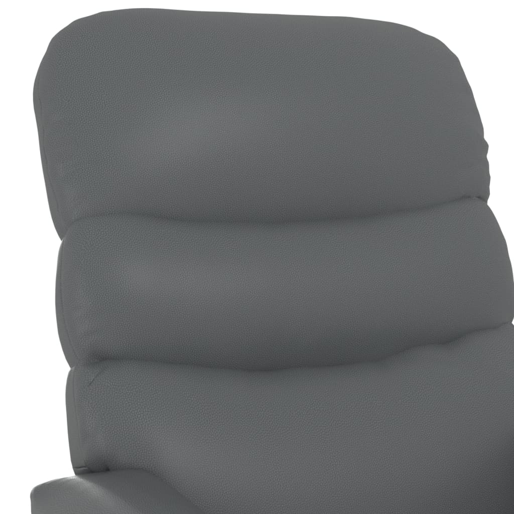 vidaXL Stand up Massage Chair Anthracite Faux Leather