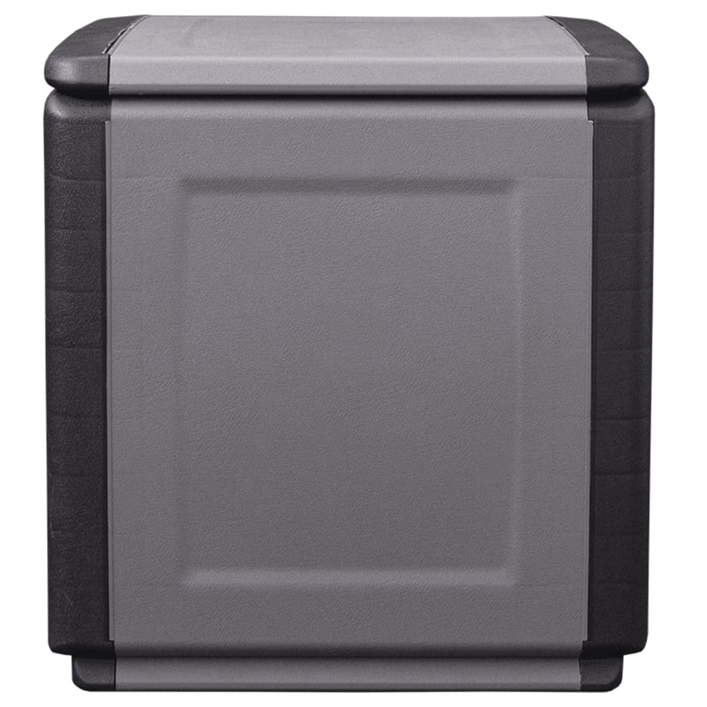vidaXL Garden Storage Box 54x53x57 cm 130 L Dark Grey and Black