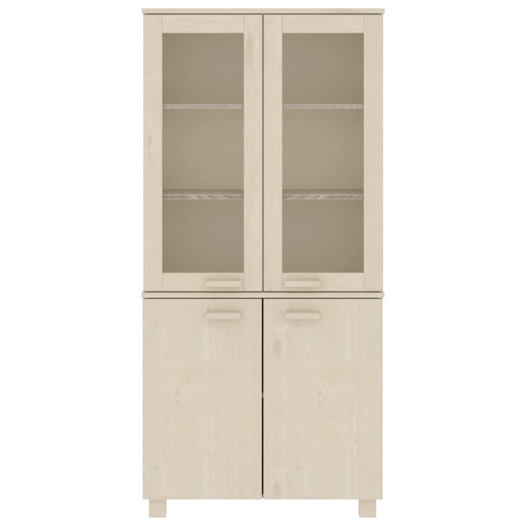 vidaXL Highboard HAMAR Solid Wood Pine Honey Brown