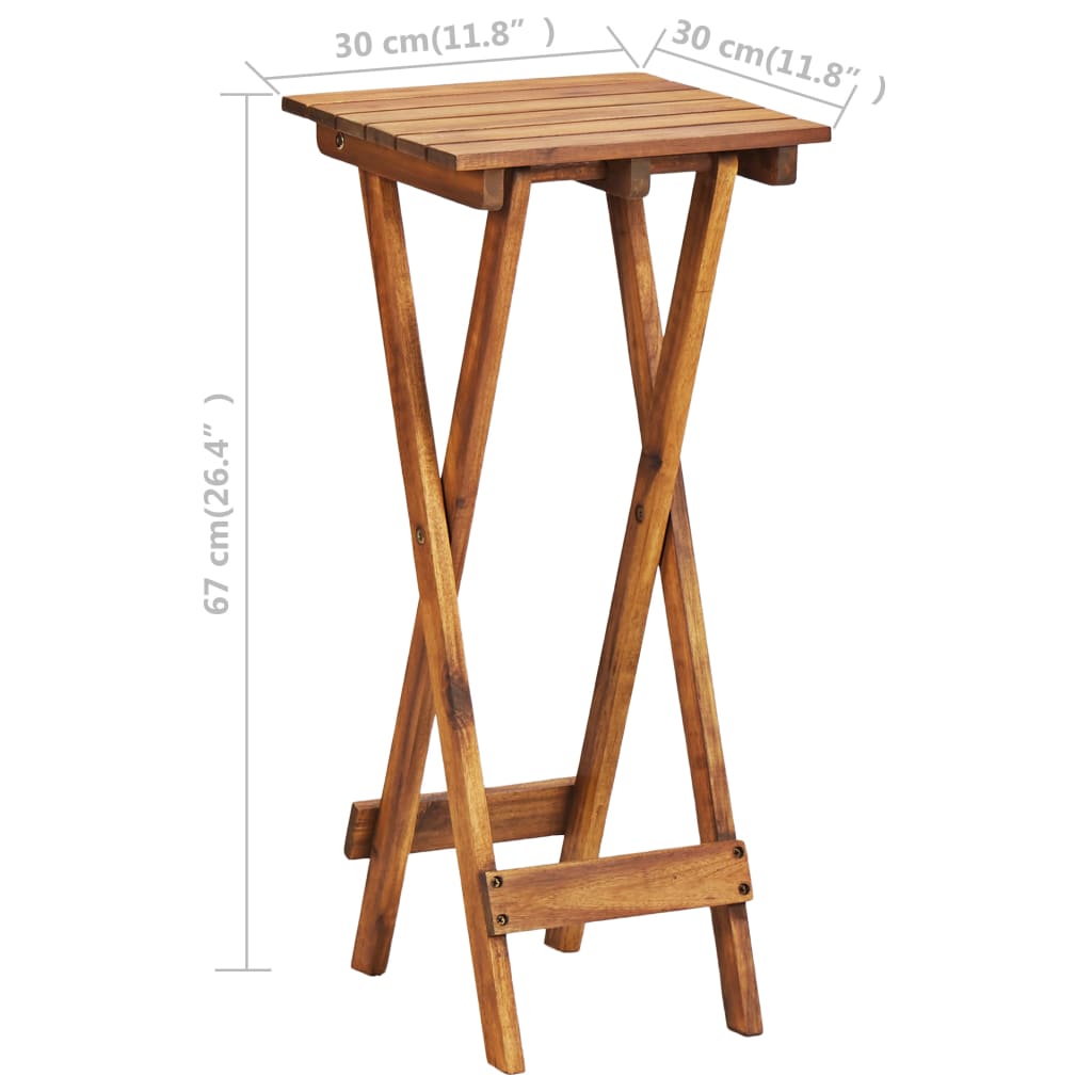 vidaXL Plant Stand 30x30x67 cm Solid Acacia Wood