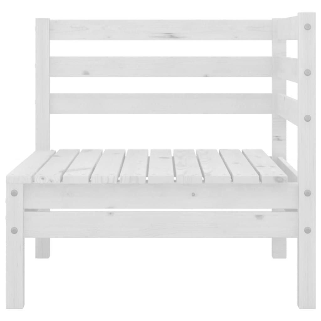 vidaXL Garden Corner Sofa White Solid Wood Pine