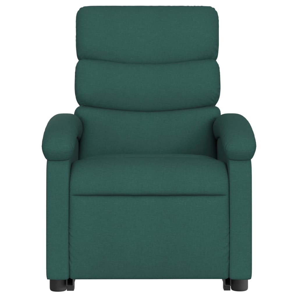 vidaXL Stand up Recliner Chair Dark Green Fabric