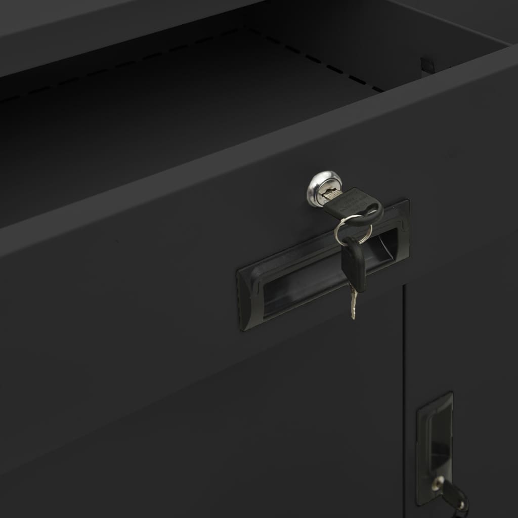 vidaXL Office Cabinet Anthracite 90x40x102 cm Steel