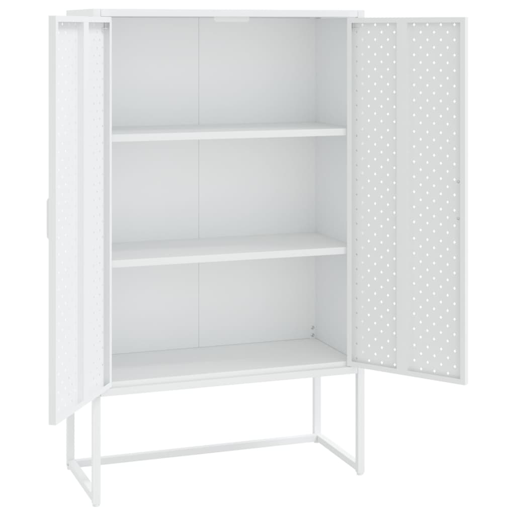 vidaXL Highboard White 80x35x135 cm Steel