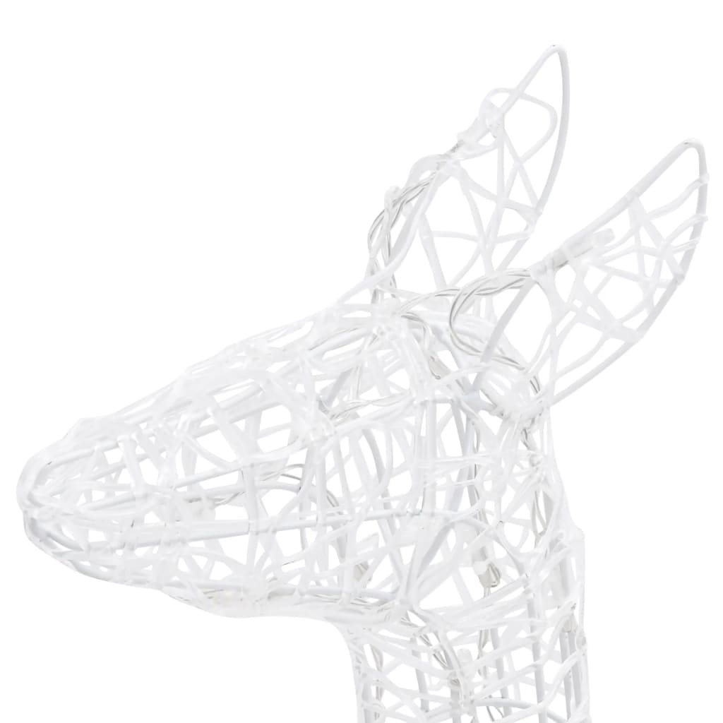 vidaXL Acrylic Reindeer Family Christmas Decoration 300 LED Colourful