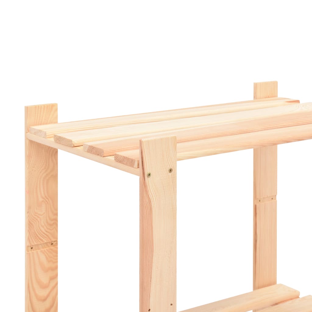 vidaXL 5-Tier Storage Rack 80x38x170 cm Solid Pinewood 250 kg