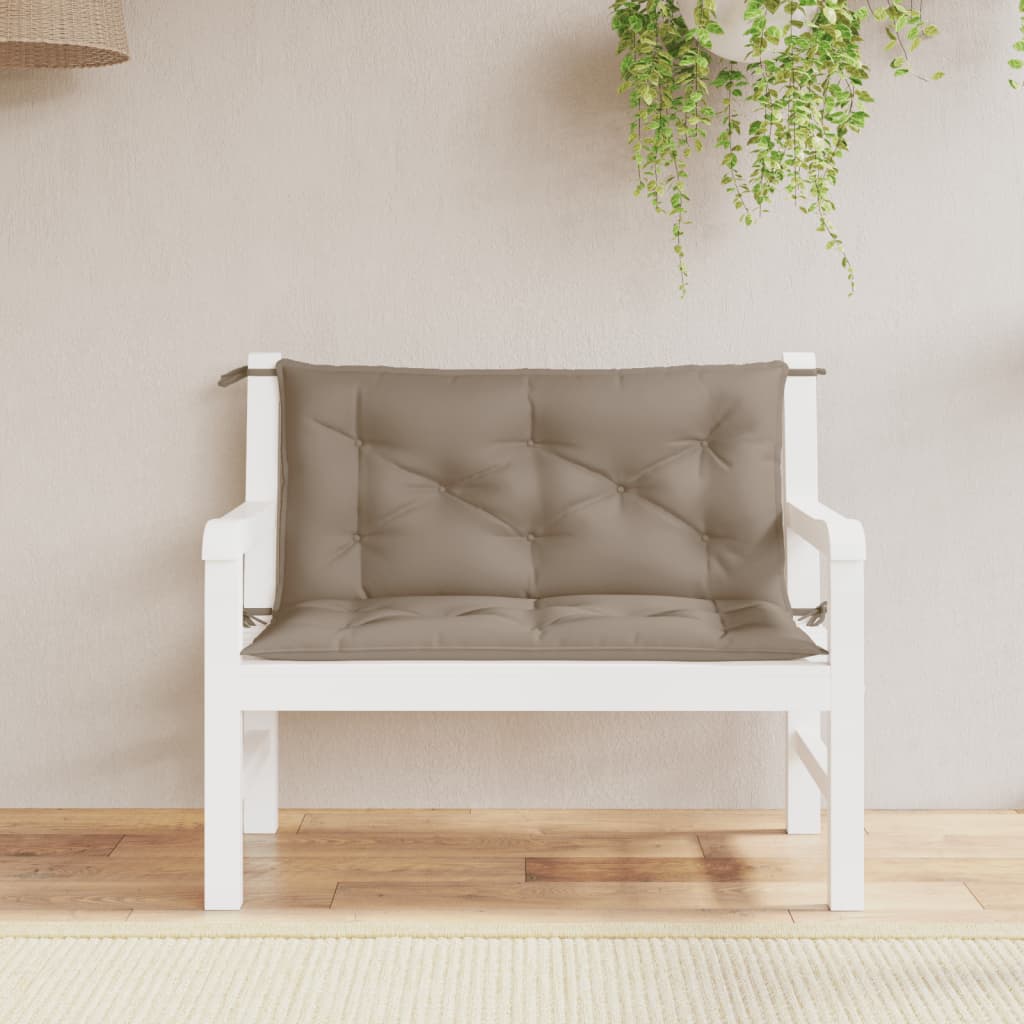 vidaXL Garden Bench Cushions 2 pcs Taupe 100x50x7cm Oxford Fabric