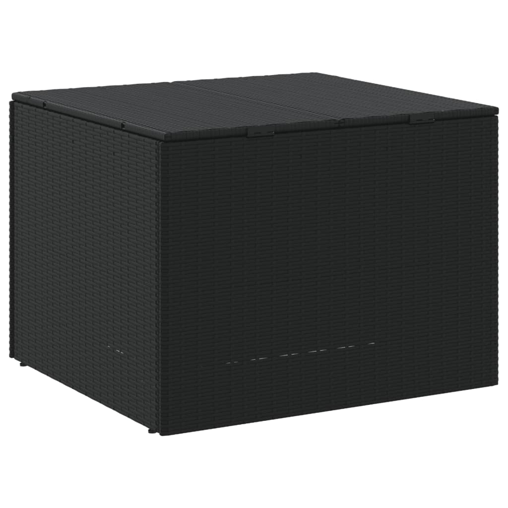 vidaXL Garden Storage Box Black 291L Poly Rattan