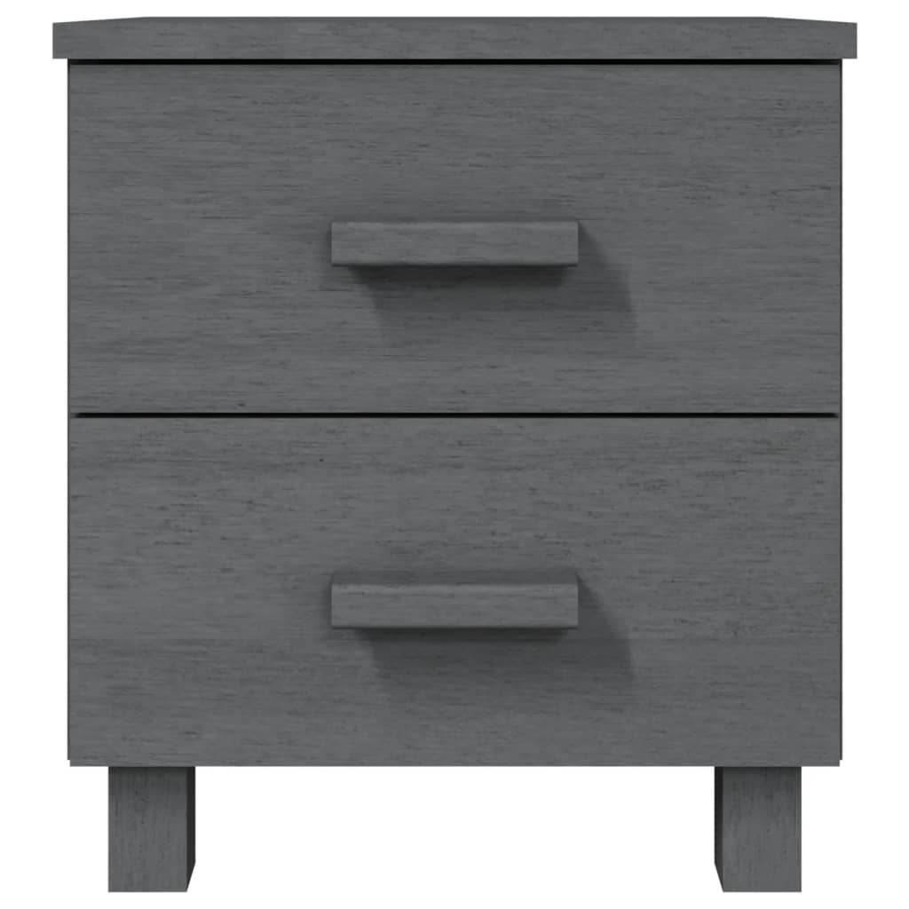 vidaXL Bedside Cabinet HAMAR Dark Grey 40x35x44.5 cm Solid Pinewood