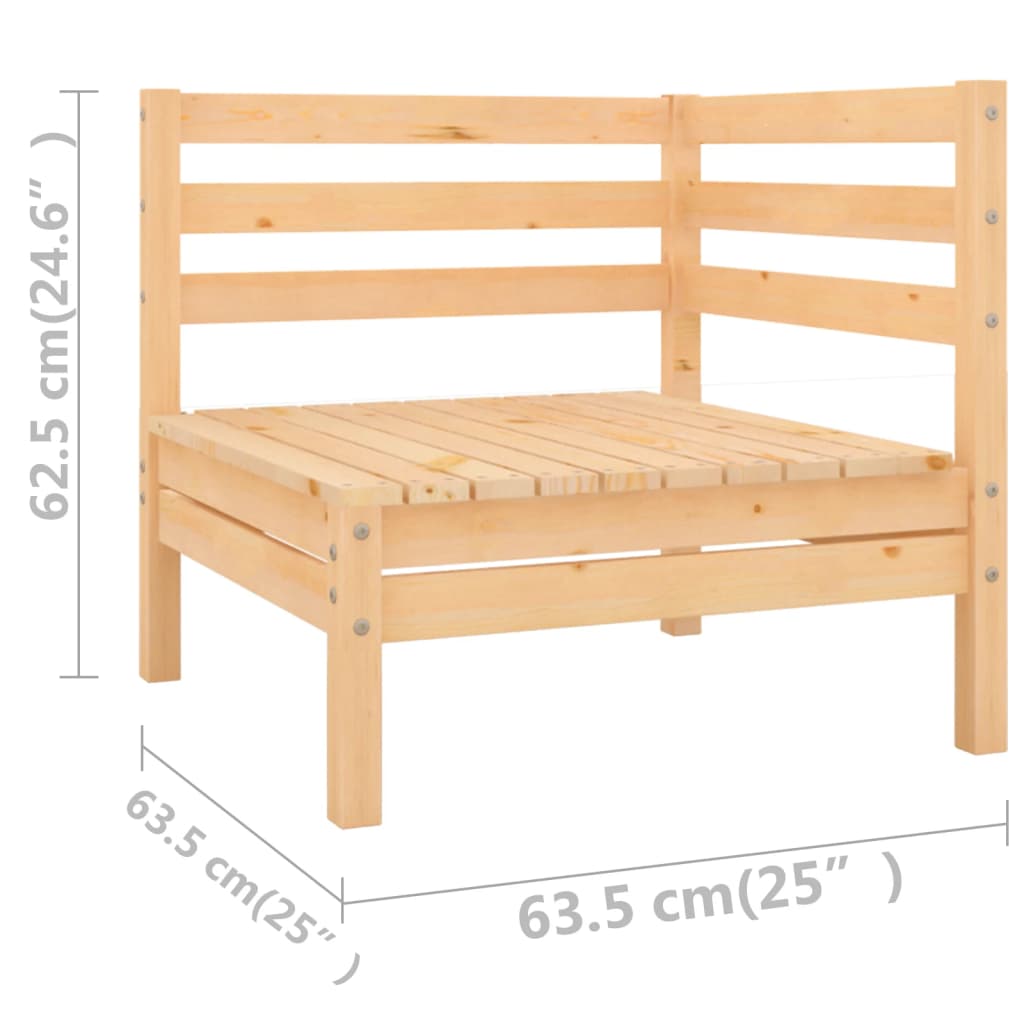 vidaXL 4 Piece Garden Lounge Set Solid Pinewood