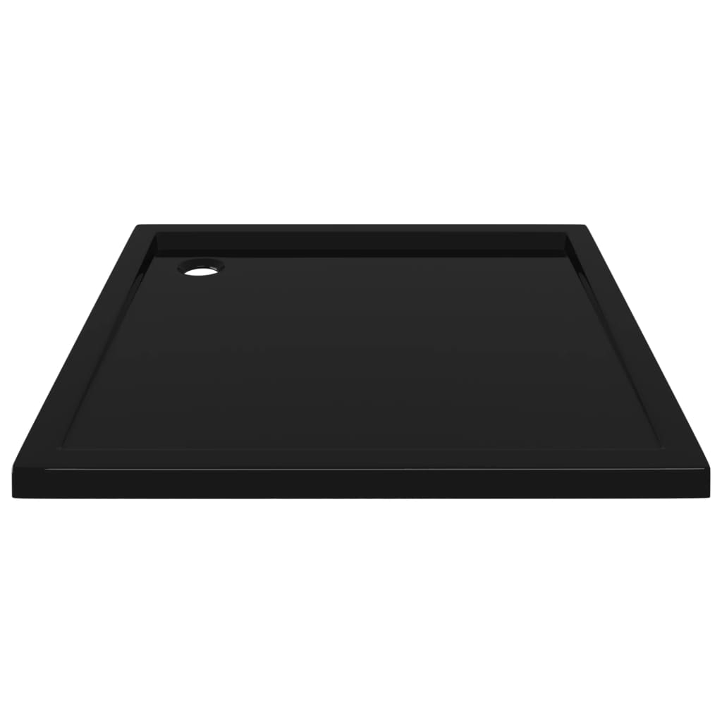 vidaXL Square ABS Shower Base Tray Black 80x80 cm