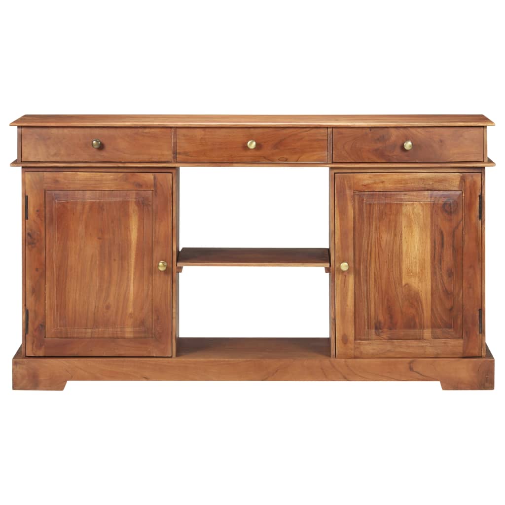 vidaXL Sideboard 135x35x75 cm Solid Acacia Wood