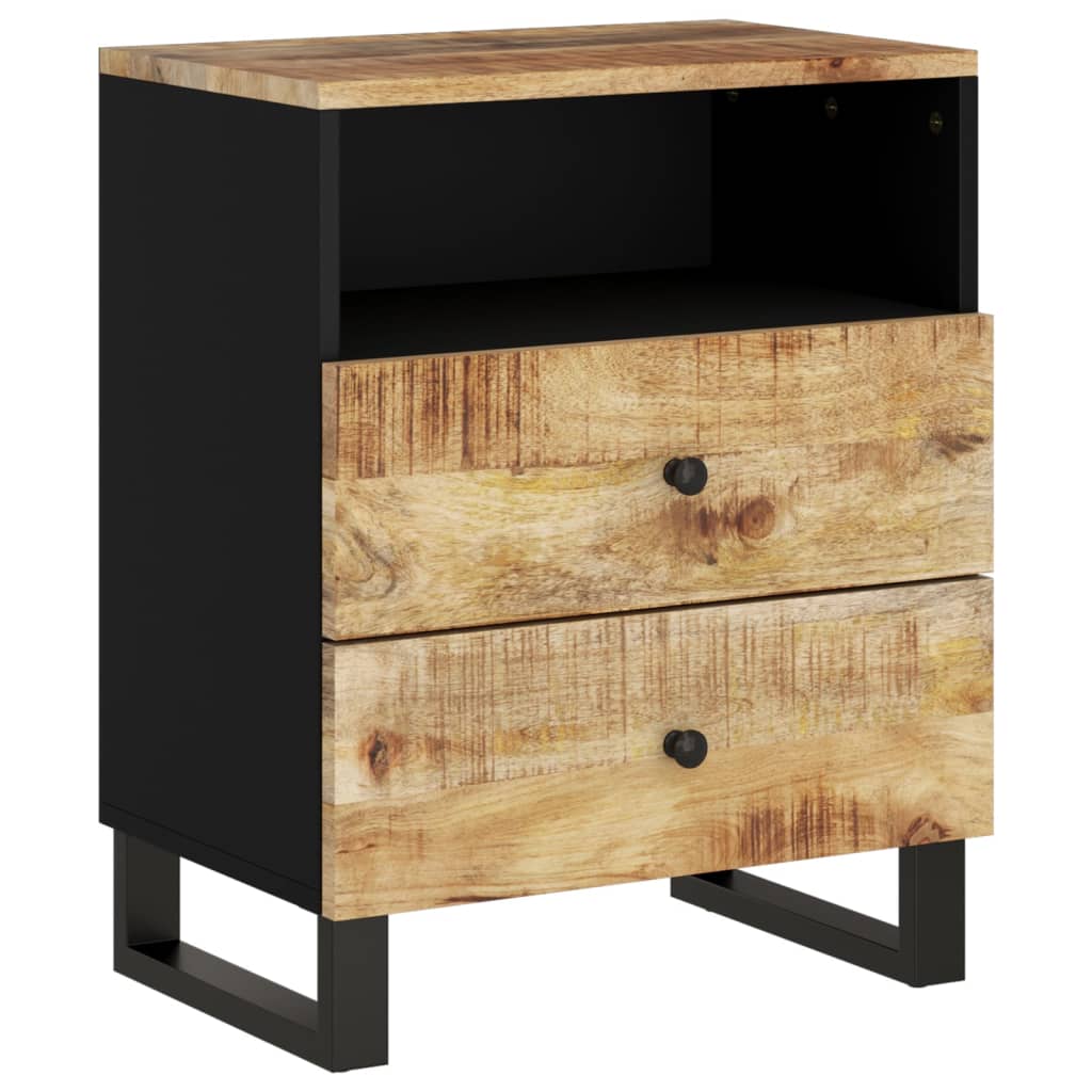 vidaXL Bedside Cabinet 50x33x62 cm Solid Wood Mango&Engineered Wood