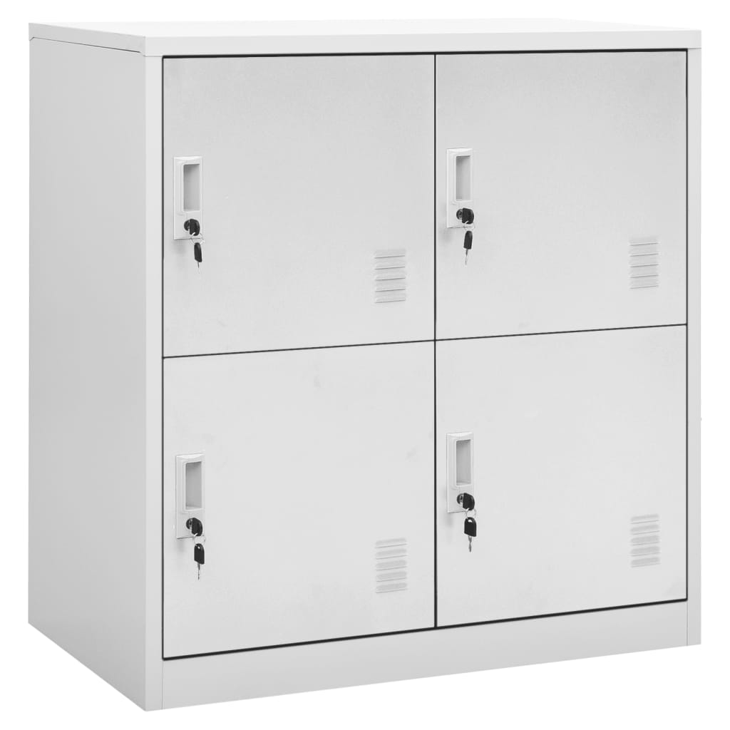 vidaXL Locker Cabinet Light Grey 90x45x92.5 cm Steel