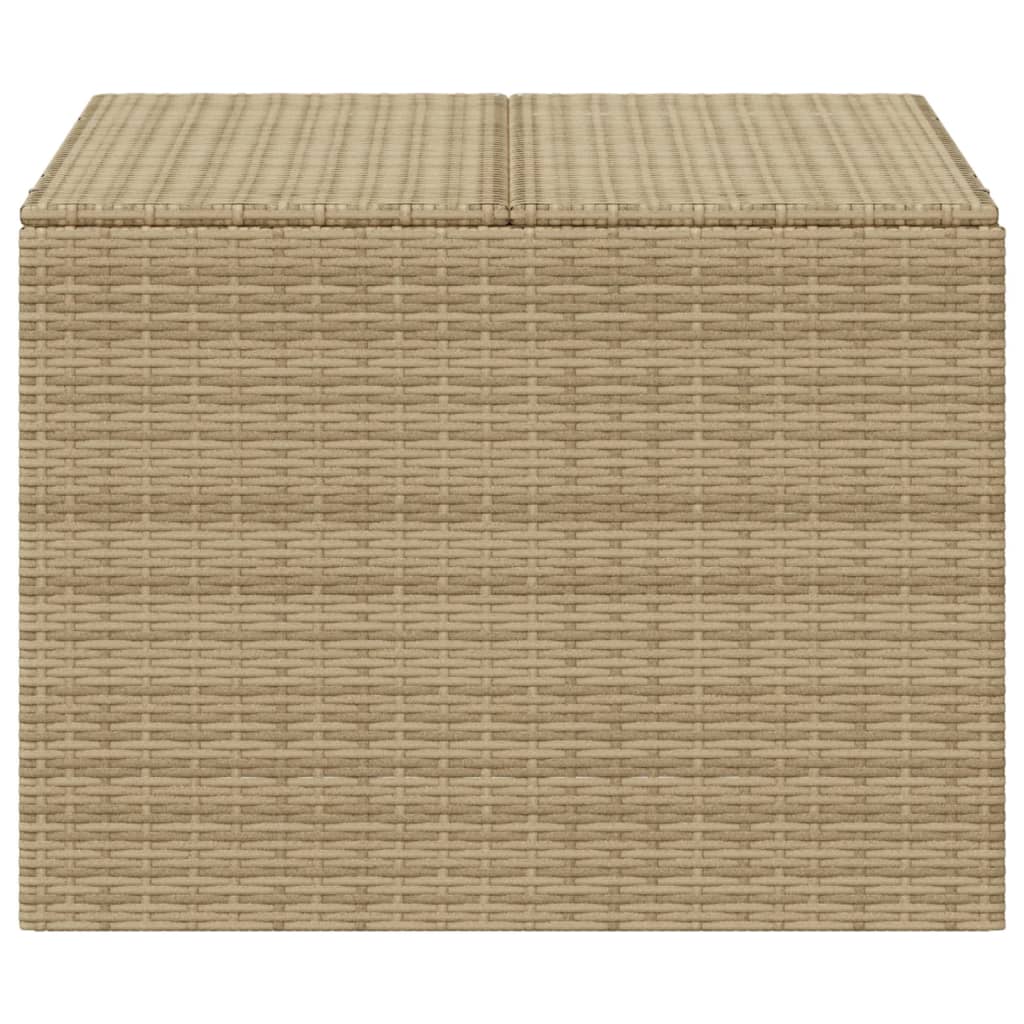 vidaXL Garden Storage Box Mix Beige 291L Poly Rattan