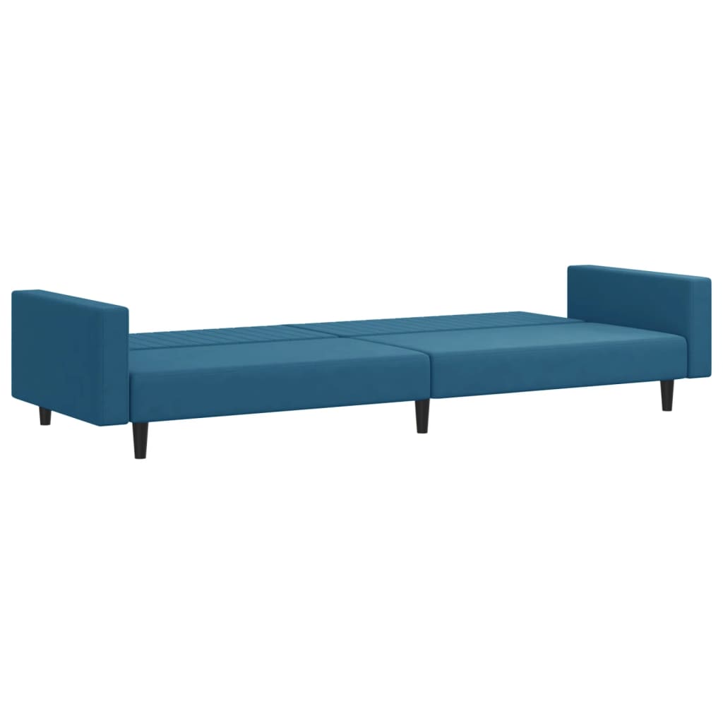 vidaXL 2 Piece Sofa Set Blue Velvet