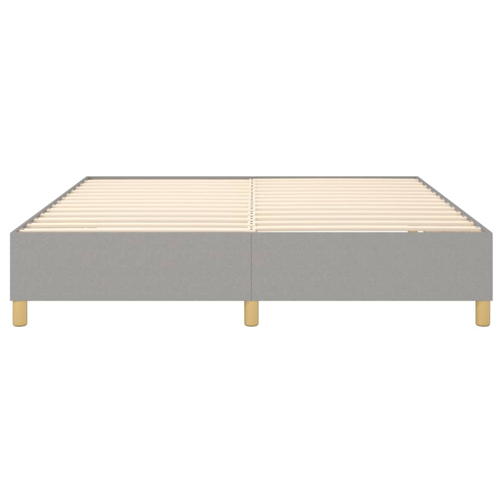vidaXL Box Spring Bed Frame Light Grey 183x213cm California King Fabric