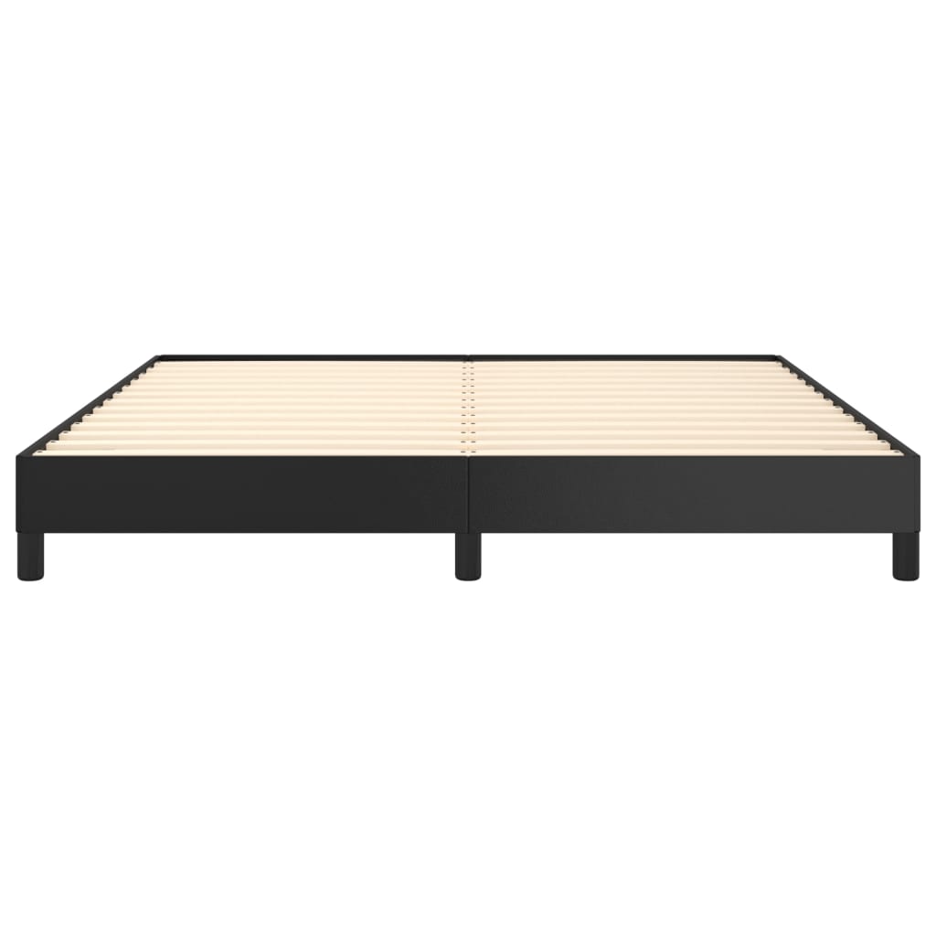 vidaXL Bed Frame without Mattress Black 183x213 cm Faux Leather