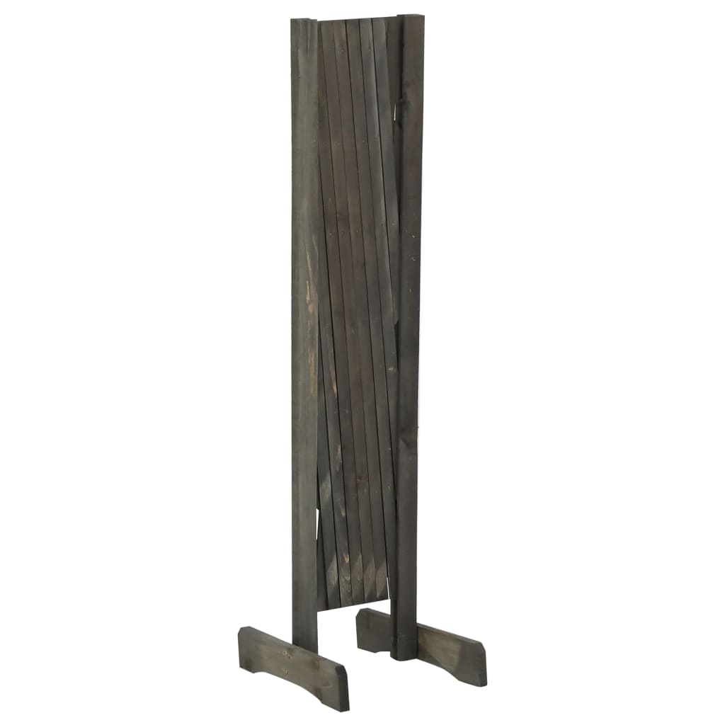 vidaXL Garden Trellis Fence Grey 120x90 cm Solid Firwood