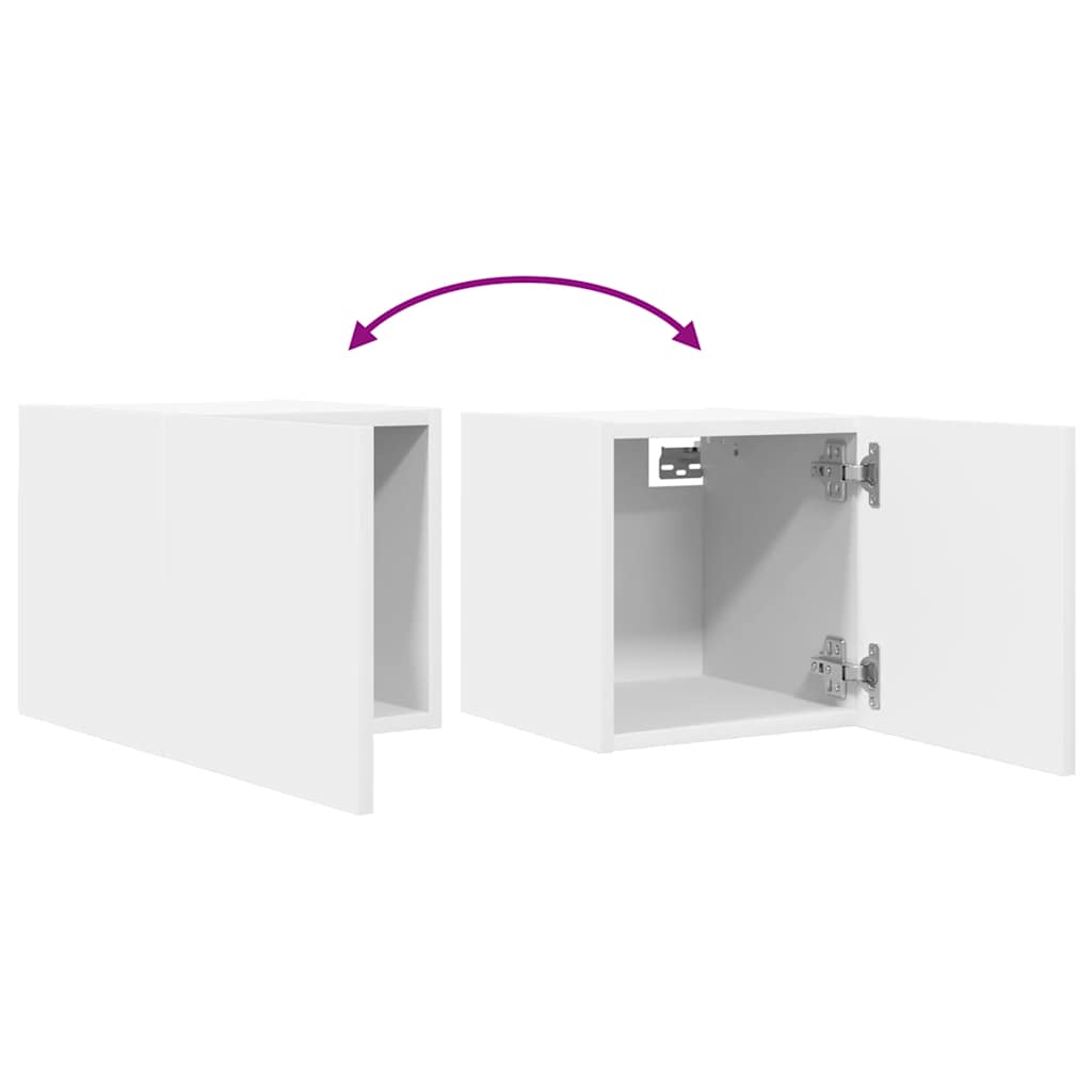 vidaXL Wall Mounted TV Cabinets 4 pcs White 30.5x30x30 cm