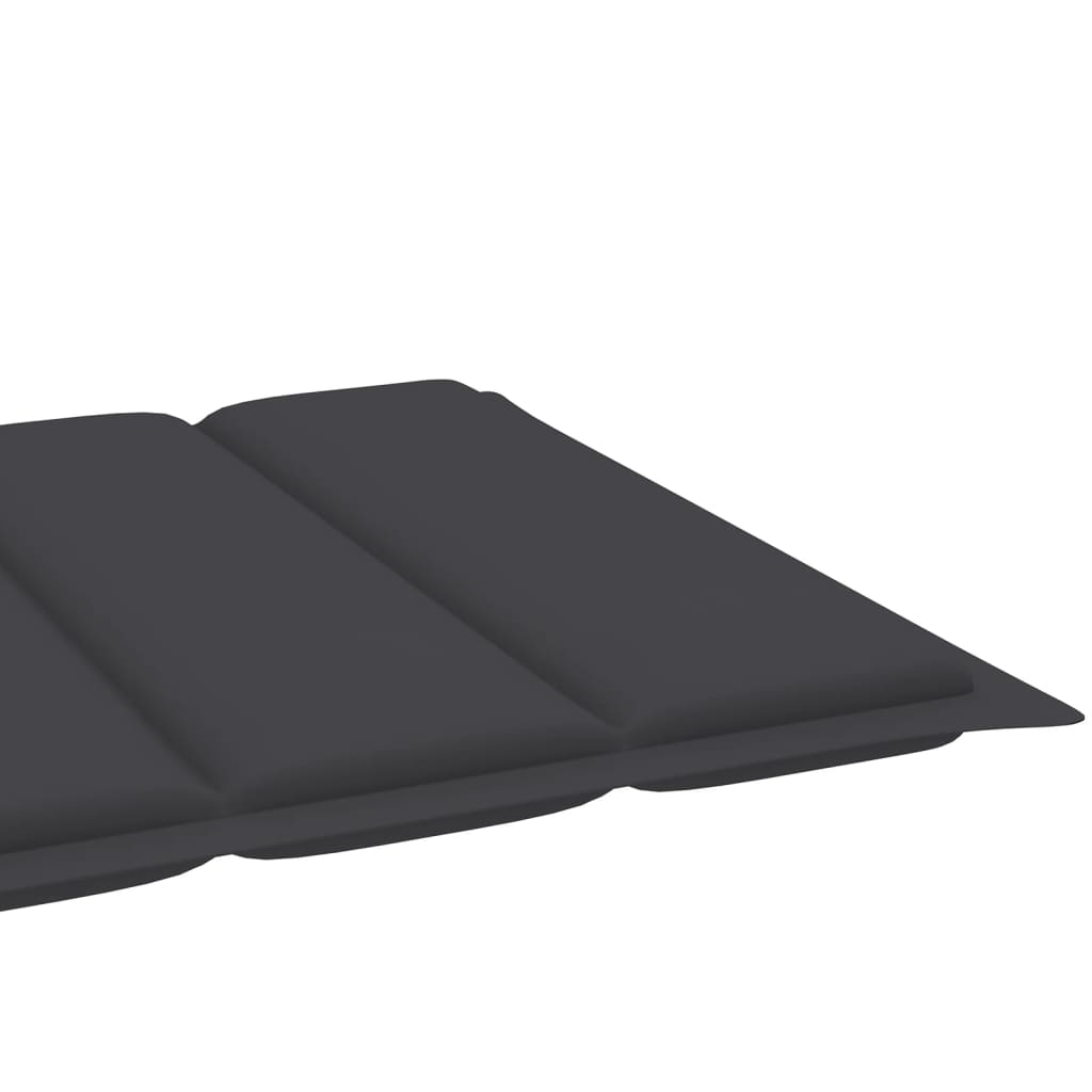 vidaXL Sun Loungers 2 pcs with Anthracite Cushion Solid Teak Wood