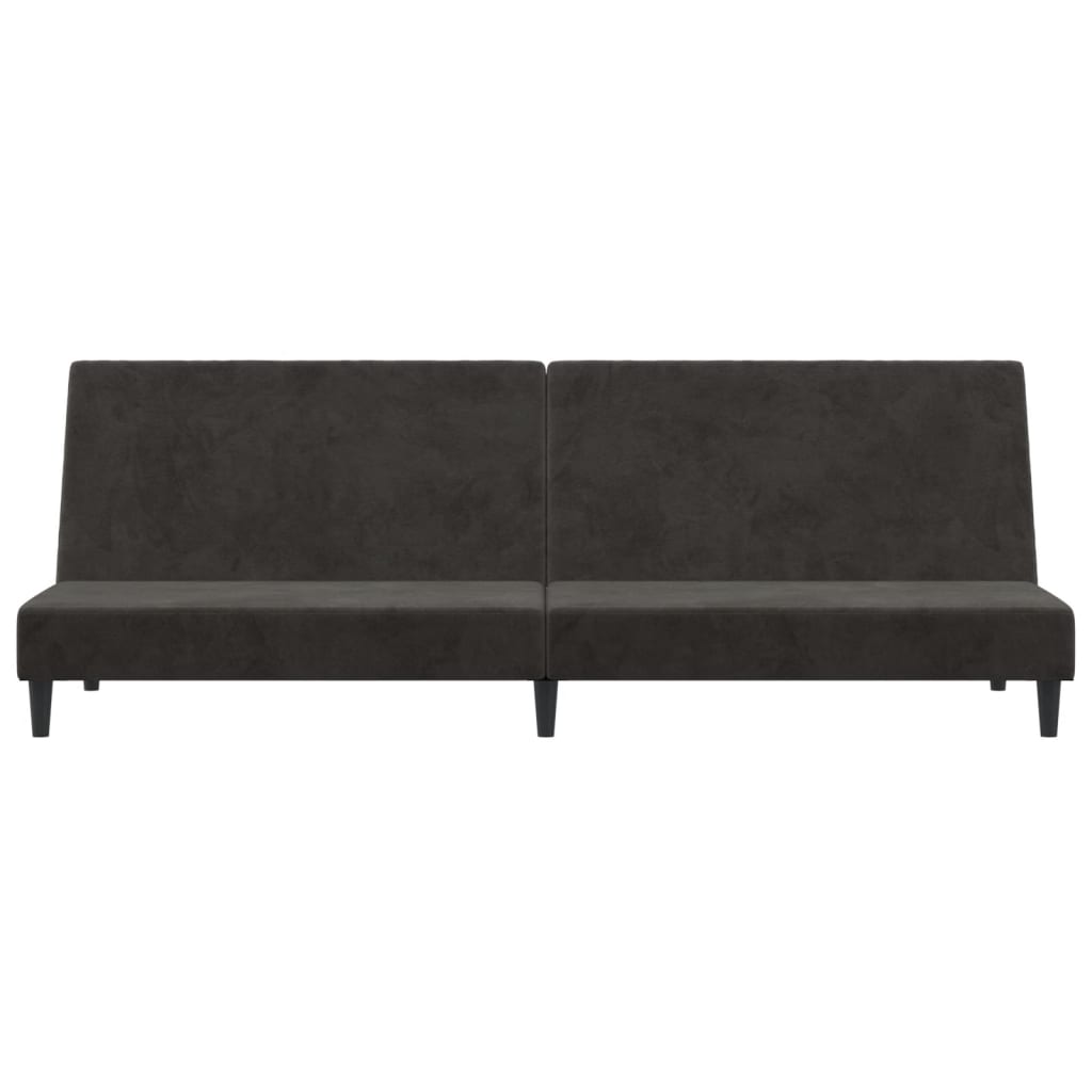 vidaXL 2-Seater Sofa Bed Dark Grey Velvet