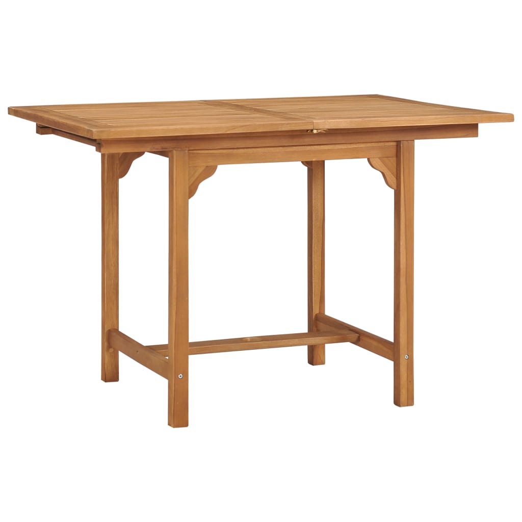 vidaXL Extending Garden Table (110-160)x80x75cm Solid Teak Wood