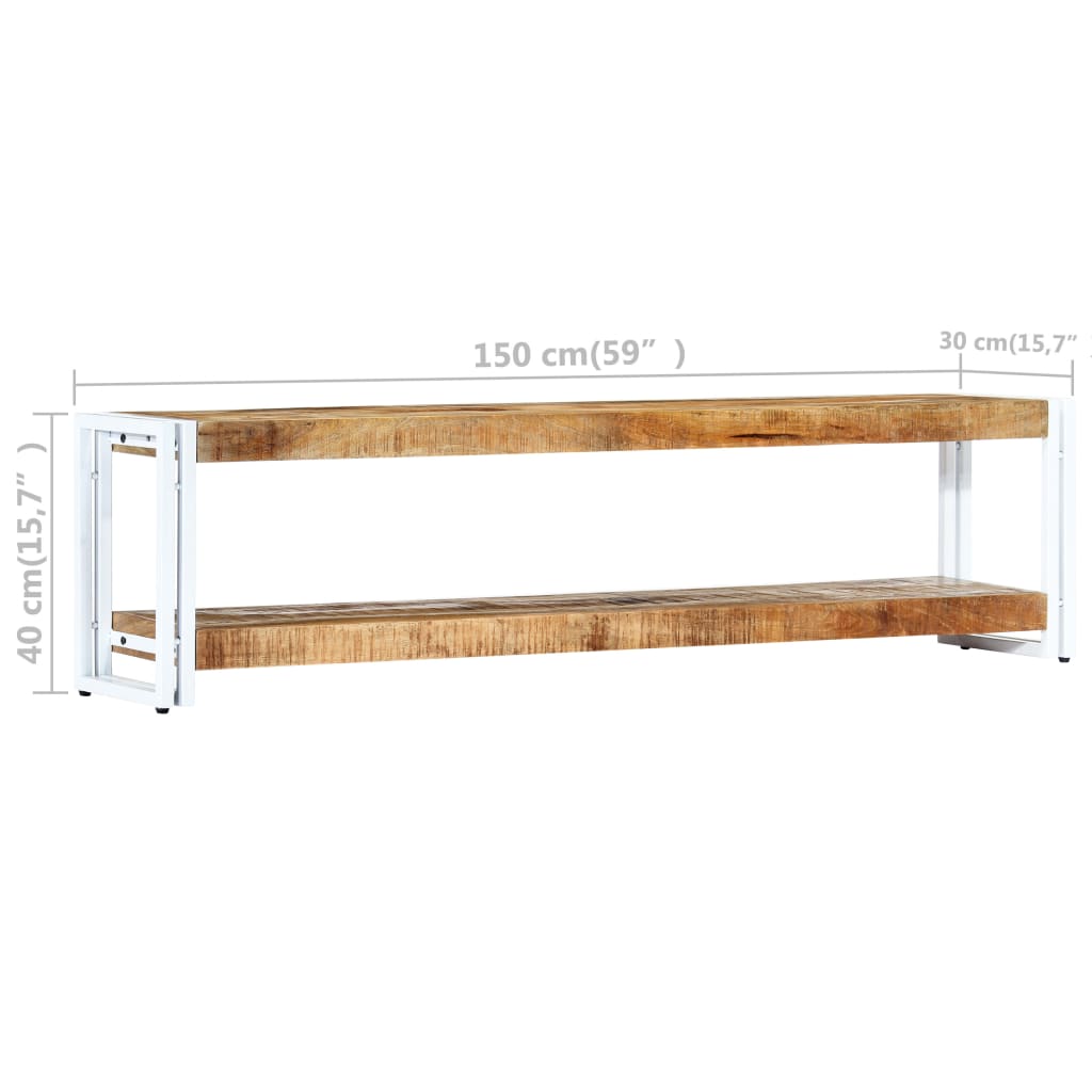 vidaXL TV Cabinet 150x30x40 cm Solid Mango Wood