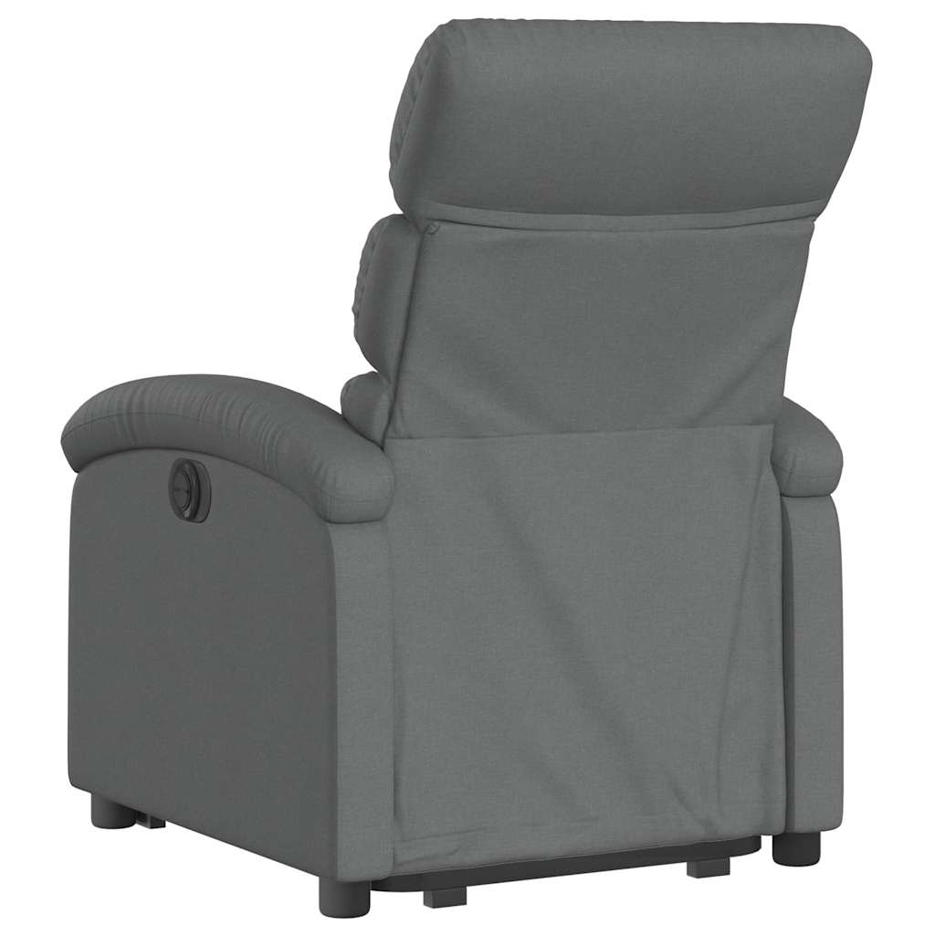 vidaXL Stand up Recliner Chair Dark Grey Fabric