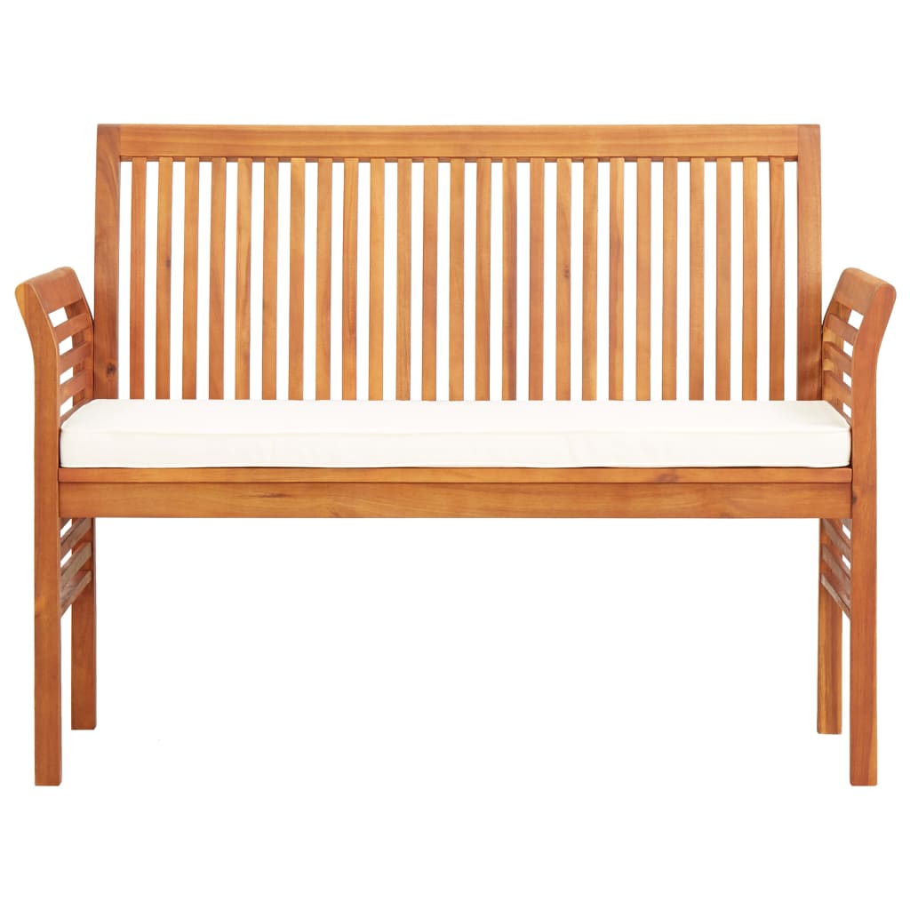 vidaXL 2-Seater Garden Bench with Cushion 120 cm Solid Wood Acacia