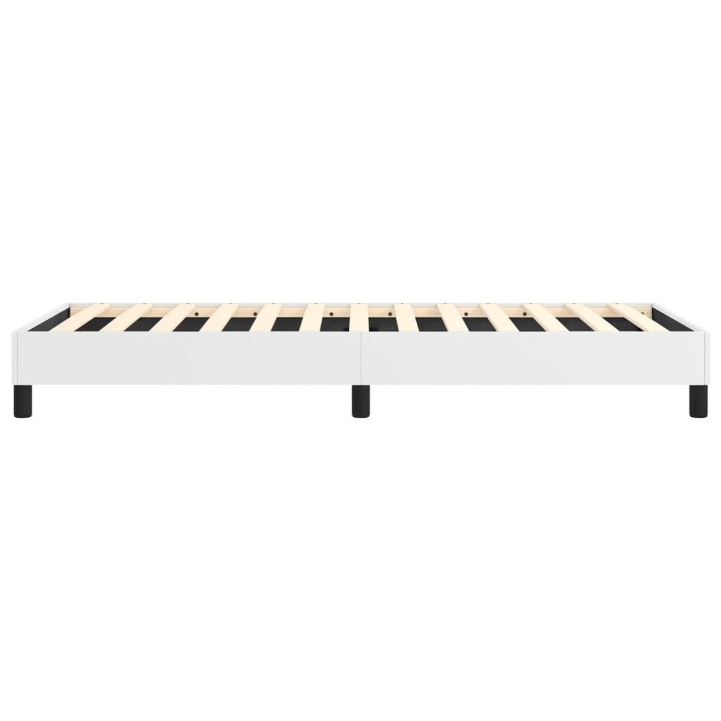 vidaXL Box Spring Bed Frame White 100x190 cm Twin Faux Leather
