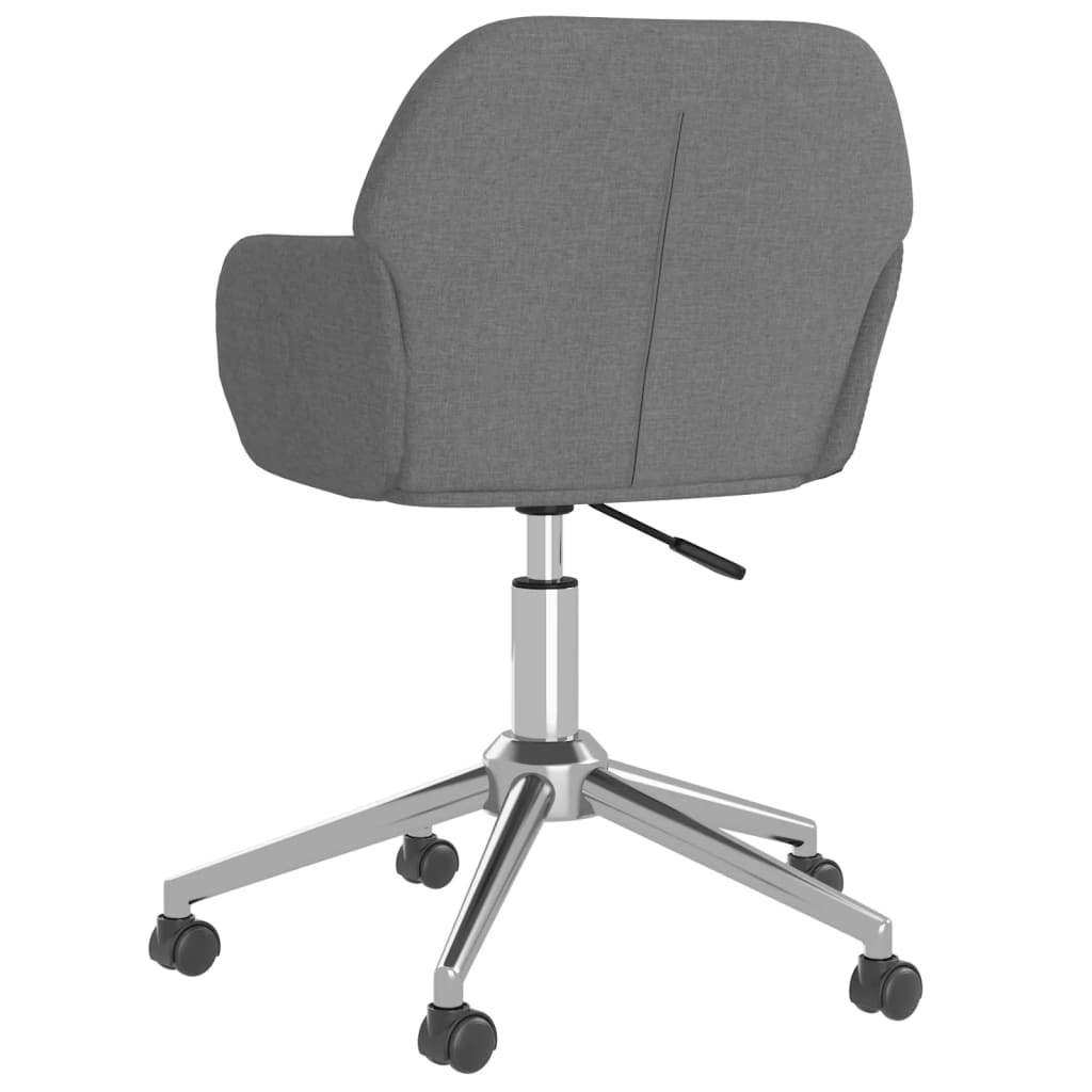 vidaXL Swivel Dining Chairs 2 pcs Light Grey Fabric