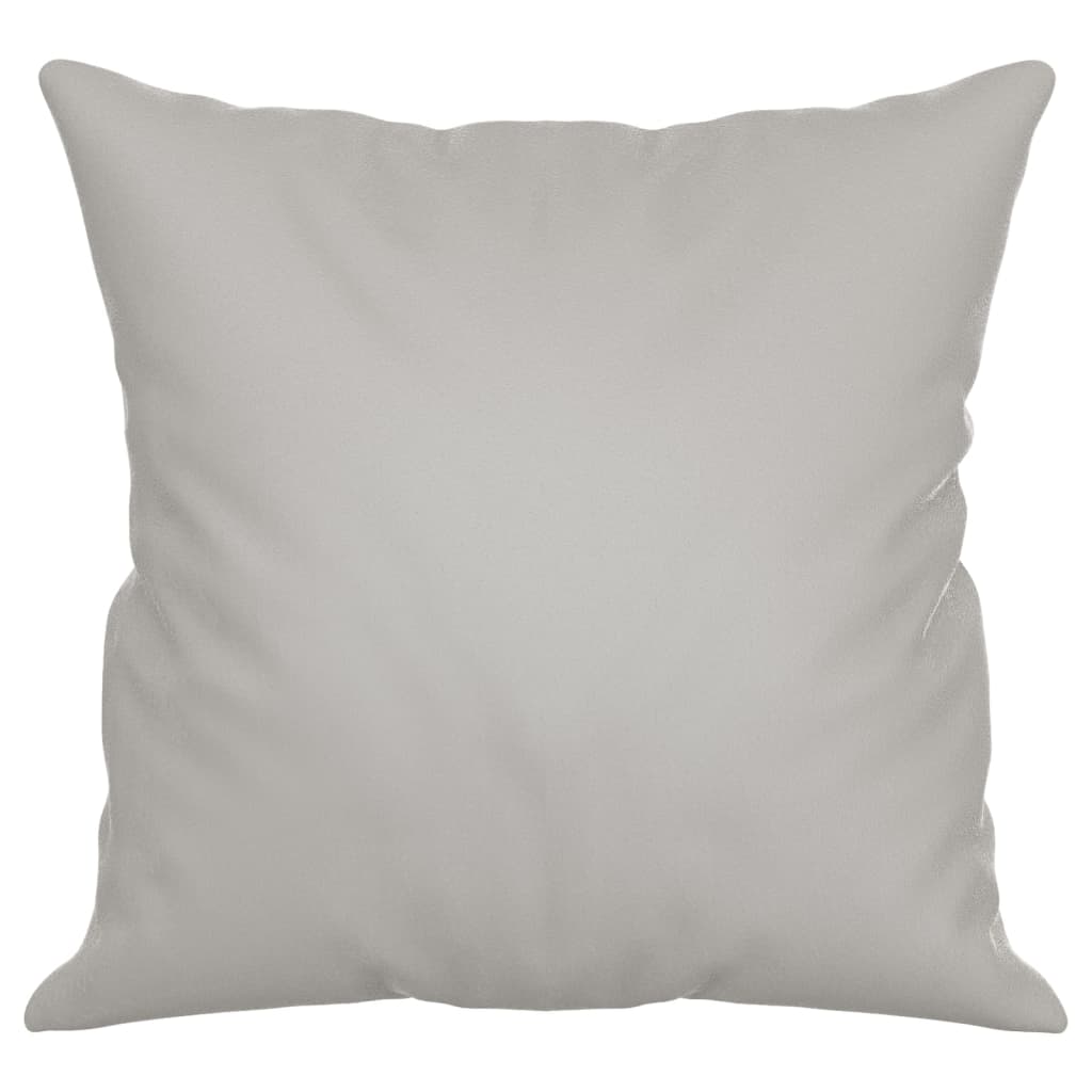 vidaXL Throw Pillows 2 pcs Light Grey 40x40 cm Microfibre Fabric