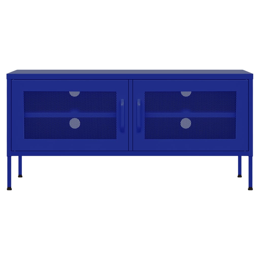 vidaXL TV Cabinet Navy Blue 105x35x50 cm Steel