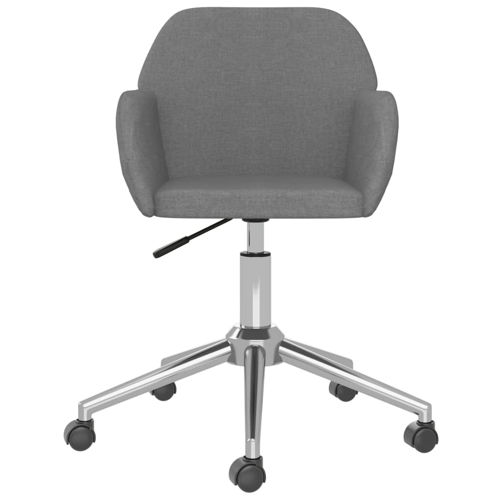 vidaXL Swivel Dining Chairs 2 pcs Light Grey Fabric