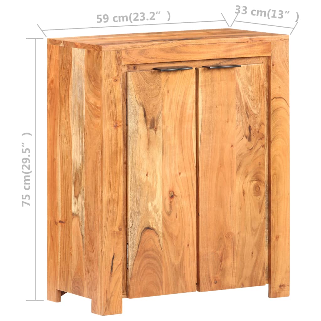 vidaXL Sideboard 59x33x75 cm Solid Acacia Wood