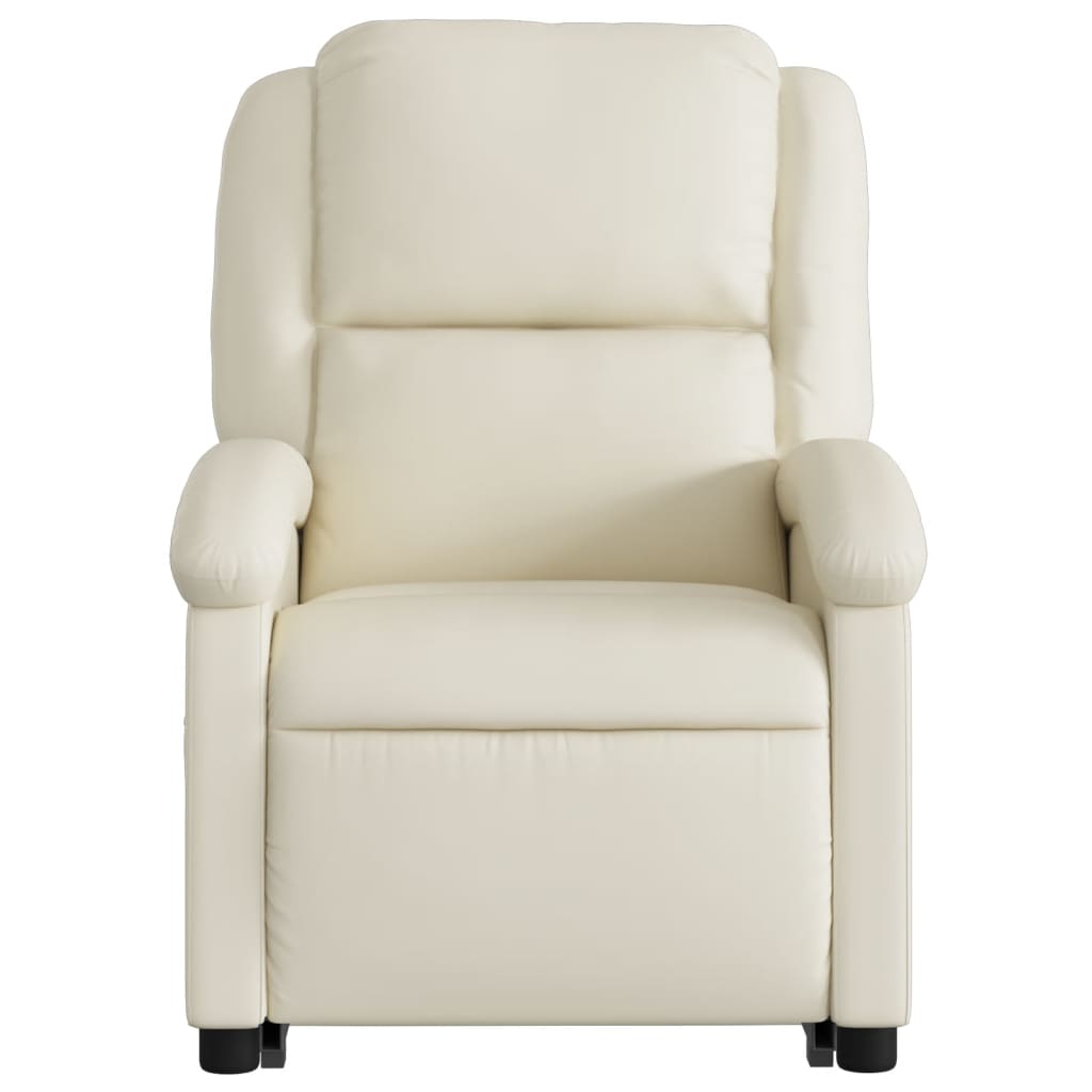 vidaXL Electric Stand up Recliner Chair Cream Faux Leather